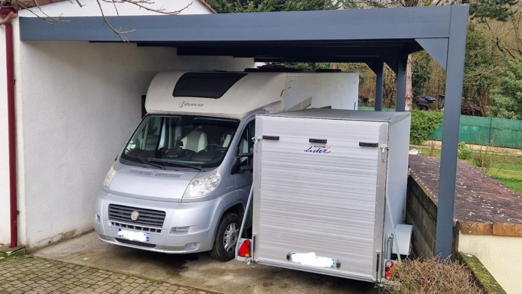 Carport 5m x 5m spécifique en biais - Vallet